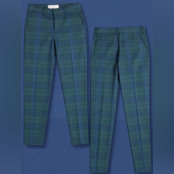 Frank & Eileen Limited Edition Wicklow Green and Blue Plaid Chinos - Picture 2 of 6